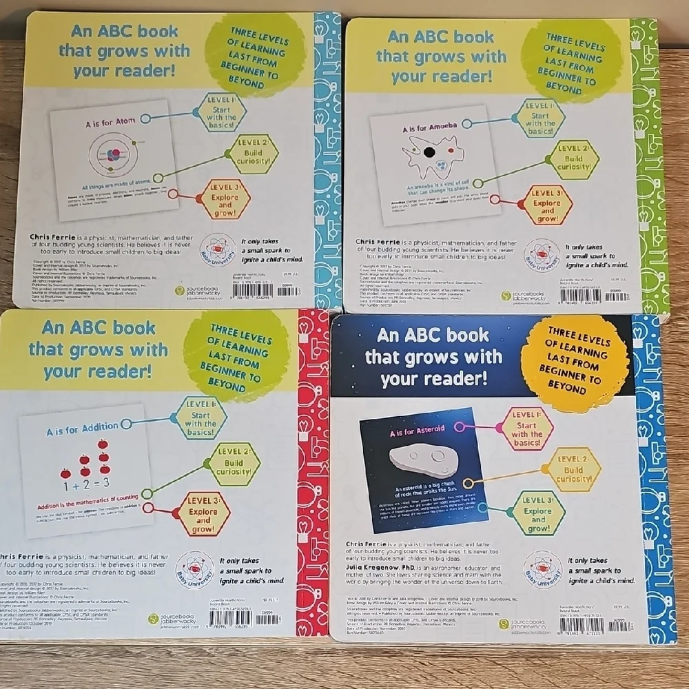ABCs of Science & Learning Board Book Set - Colorful Kids Educational Books